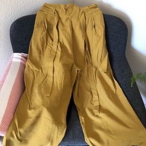 Mustard Khaki colored trousers